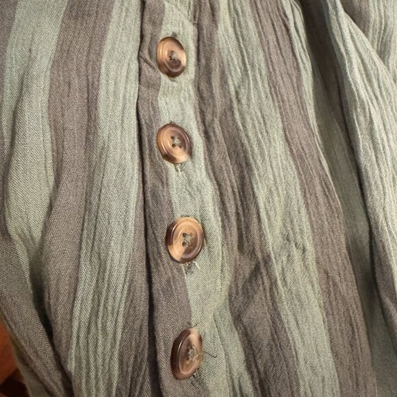 Amuse Society - Hidden Cove Maxi Dress (green / grey / sage stripe) - beachy - M - Picture 11 of 11